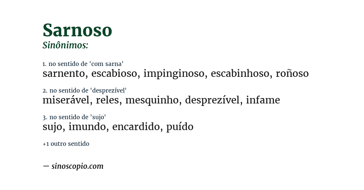 Sinônimo de sarnoso