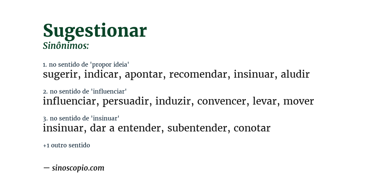 Sinônimo de sugestionar