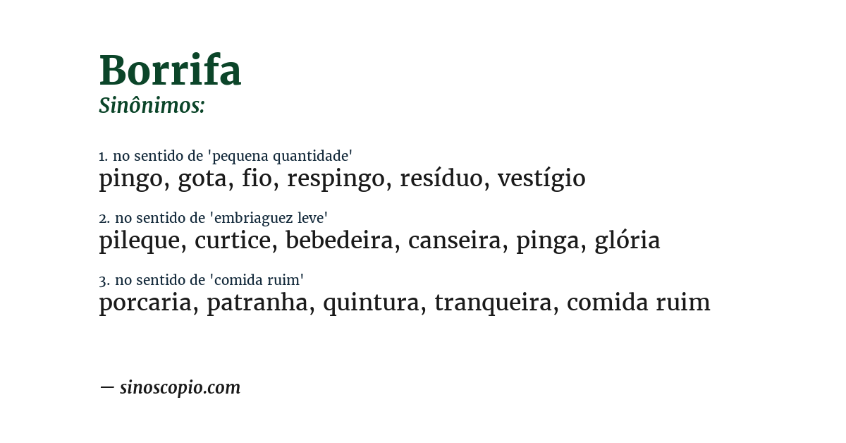 Sinônimo de borrifa