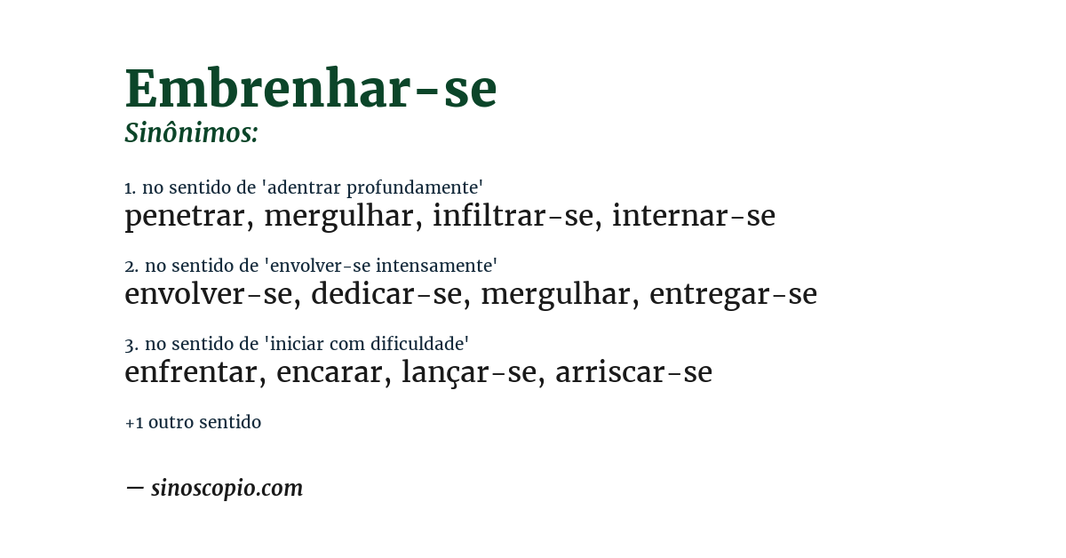Sinônimo de embrenhar-se