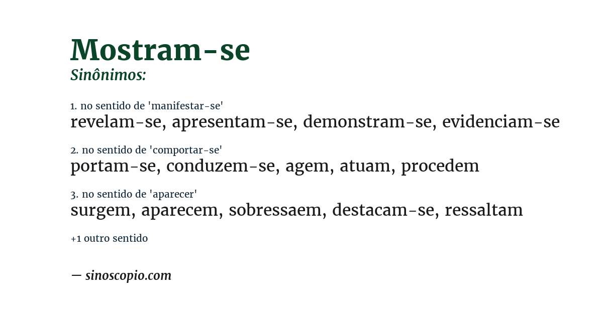 Sinônimo de mostram-se