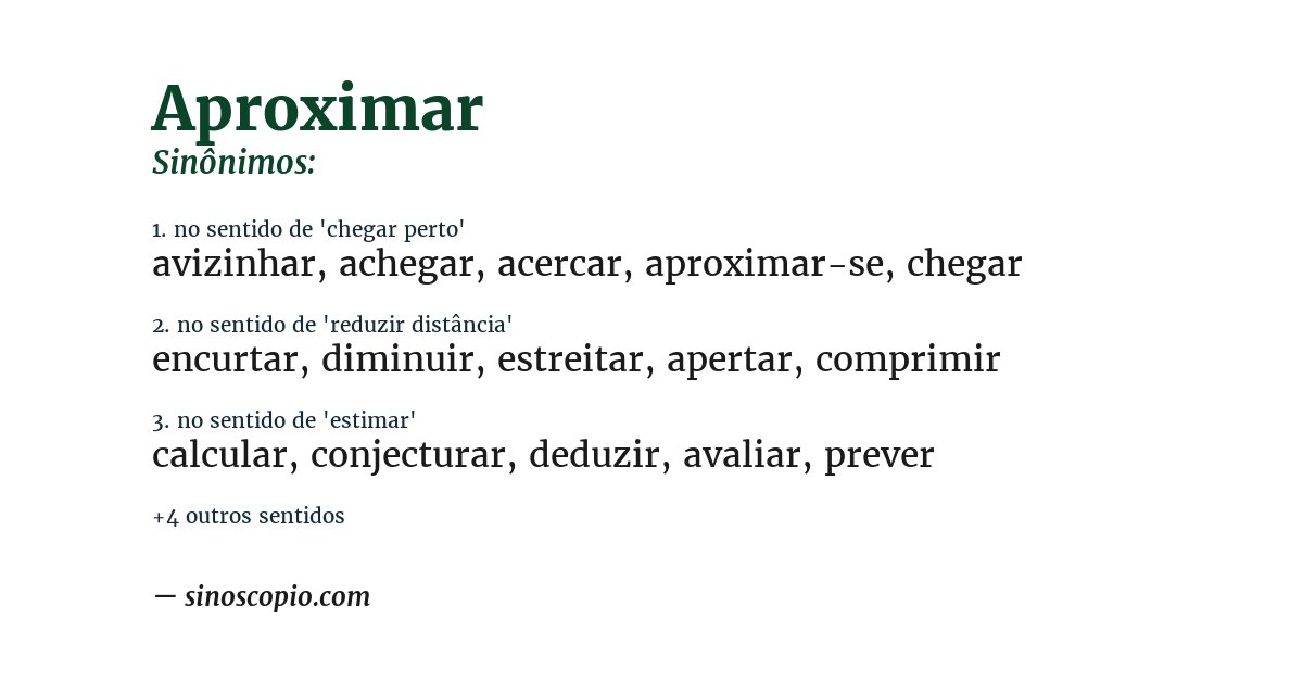 Sinônimo de aproximar