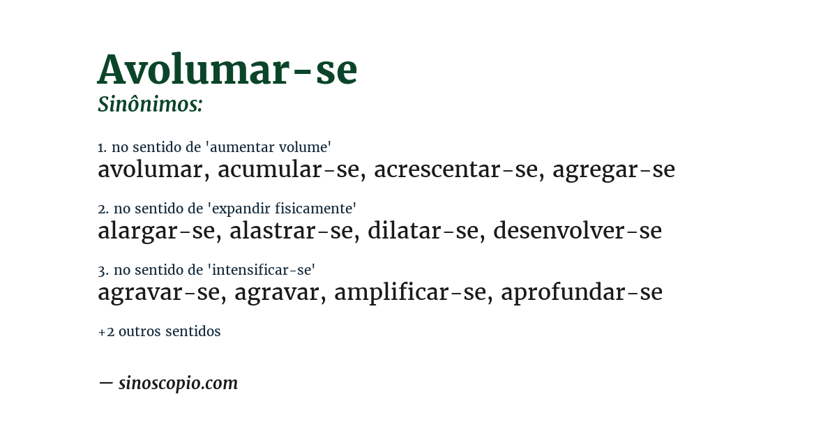Sinônimo de avolumar-se