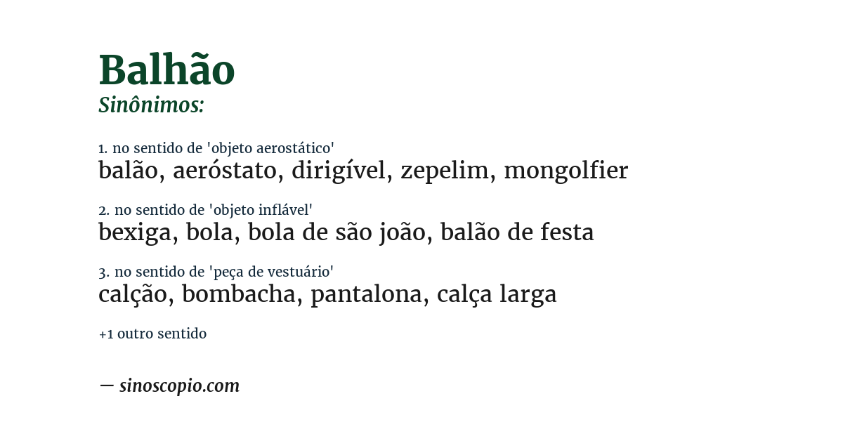 Sinônimo de balhão