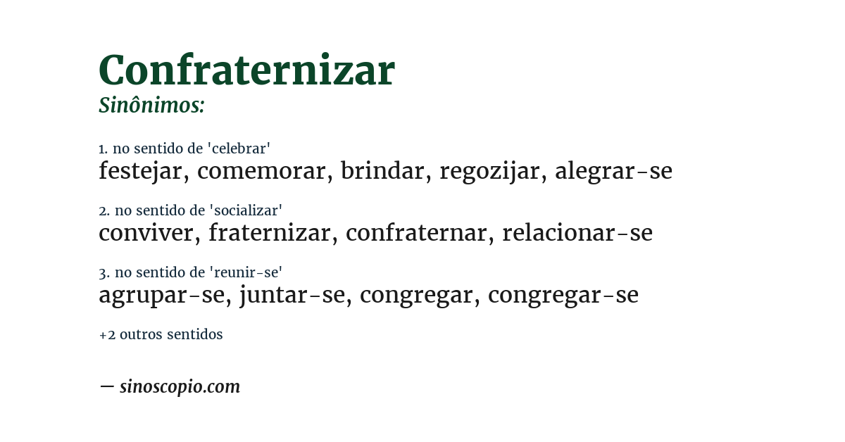 Sinônimo de confraternizar