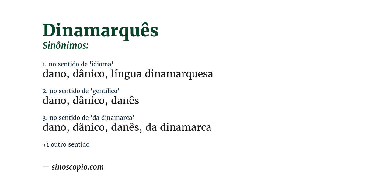 Sinônimo de dinamarquês
