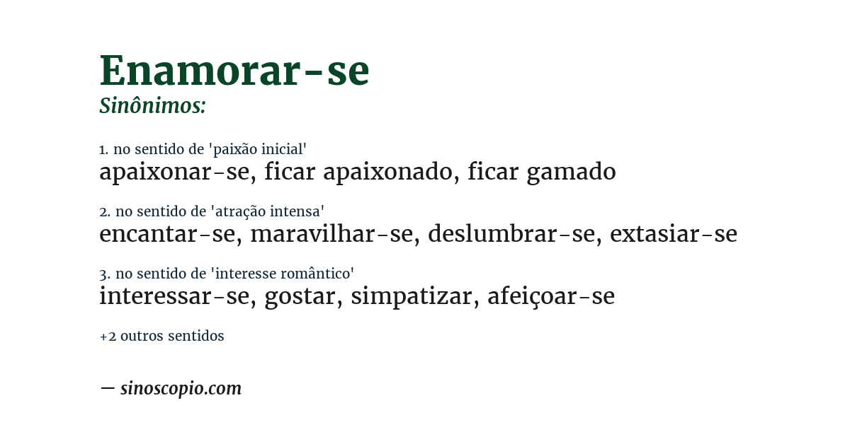 Sinônimo de enamorar-se