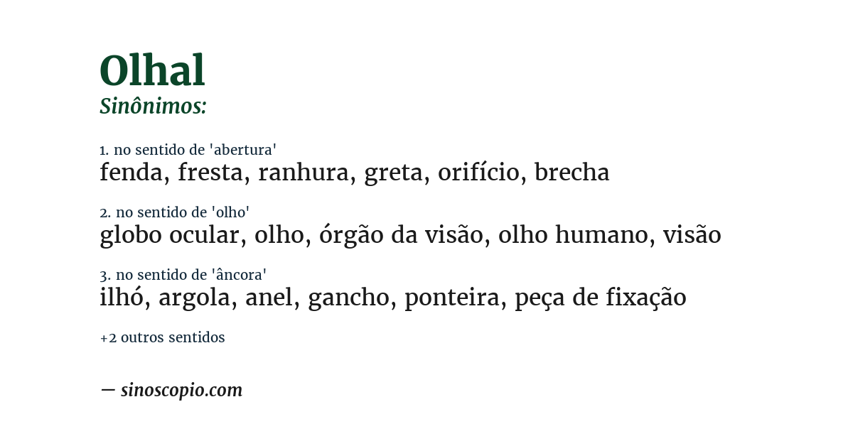 Sinônimo de olhal