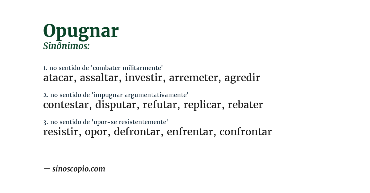 Sinônimo de opugnar