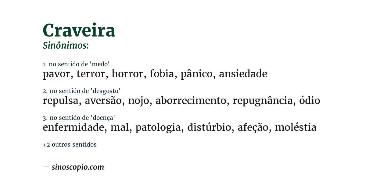 Sinônimo de craveira
