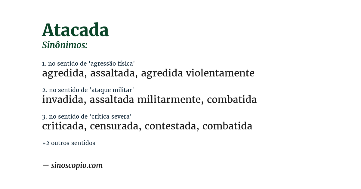 Sinônimo de atacada
