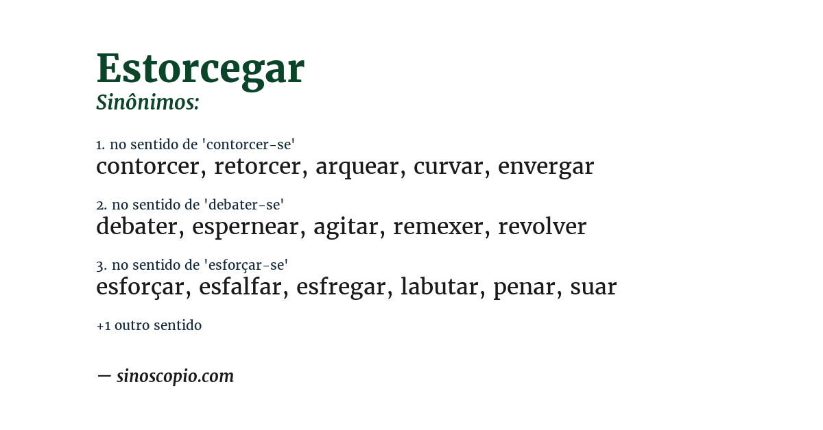 Sinônimo de estorcegar