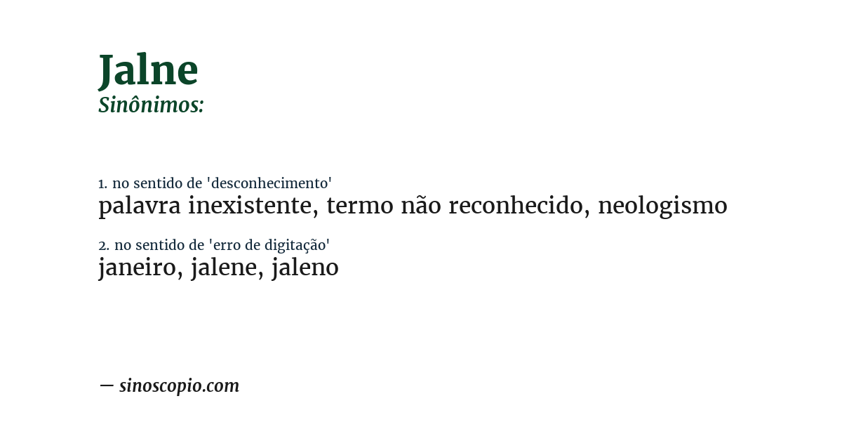 Sinônimo de jalne