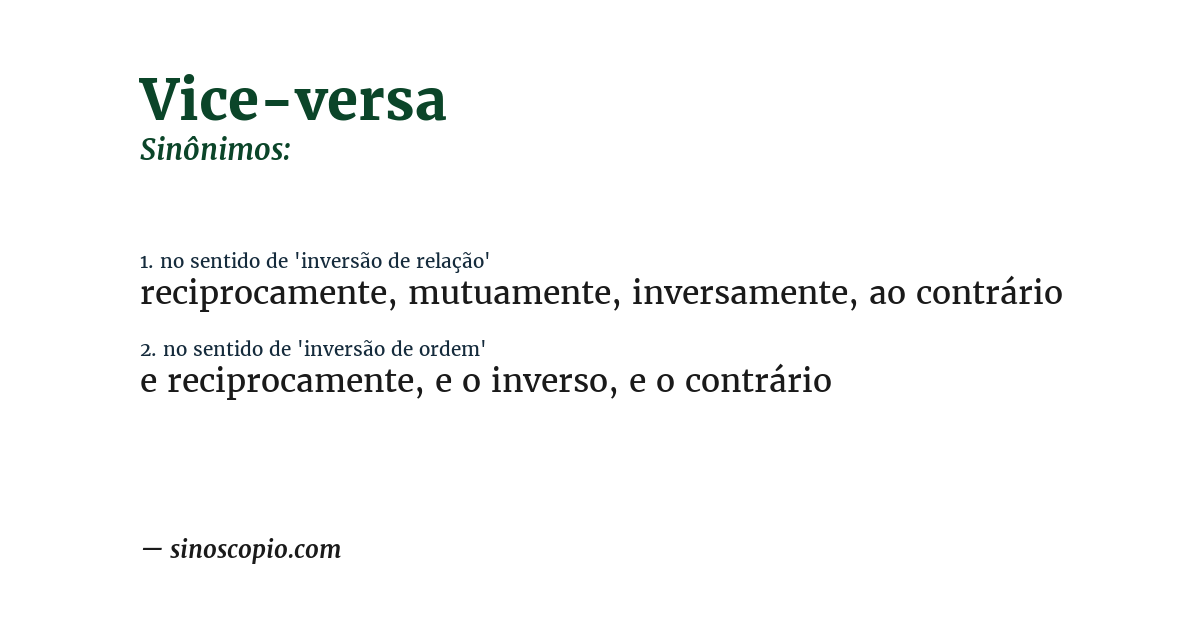 Sinônimo de vice-versa