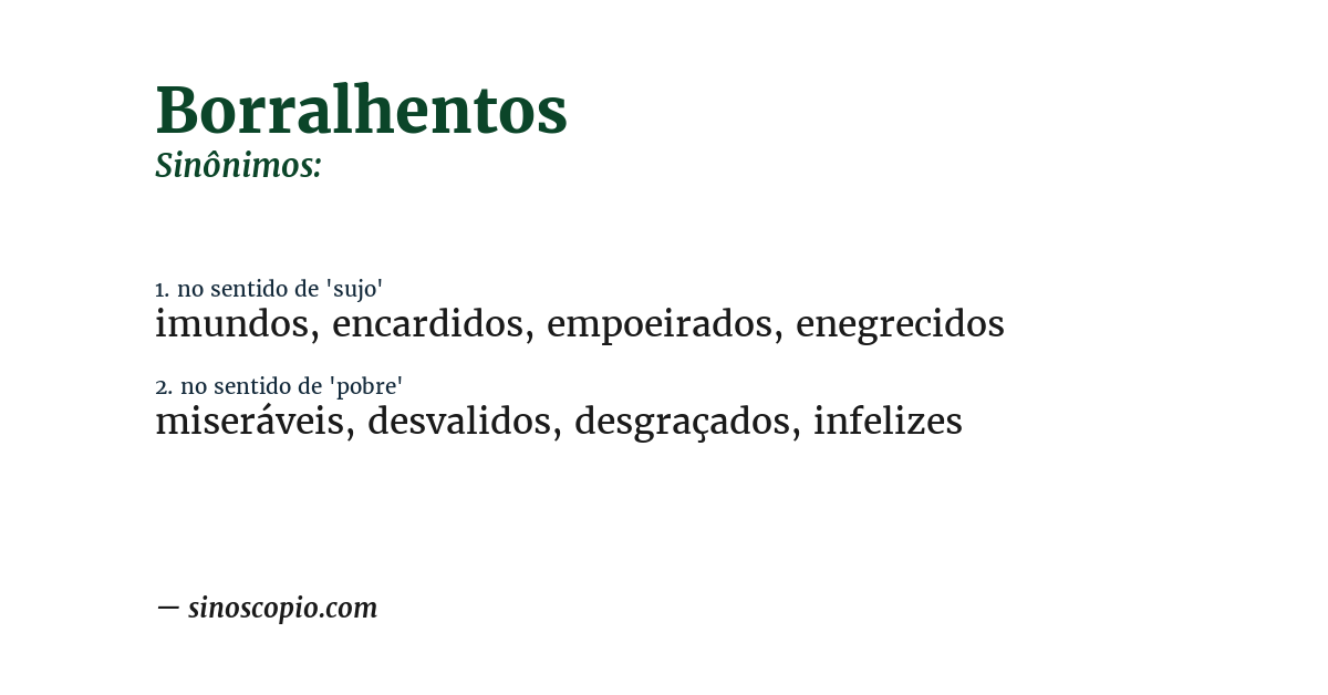 Sinônimo de borralhentos