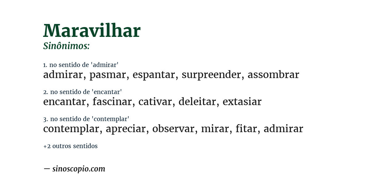 Sinônimo de maravilhar