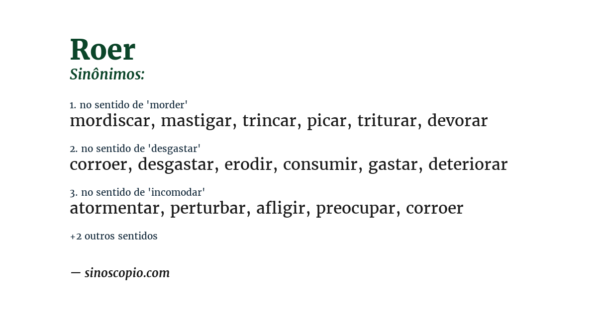 Sinônimo de roer
