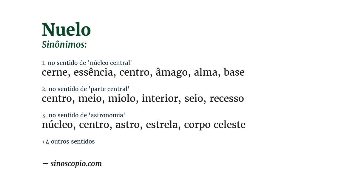Sinônimo de nuelo