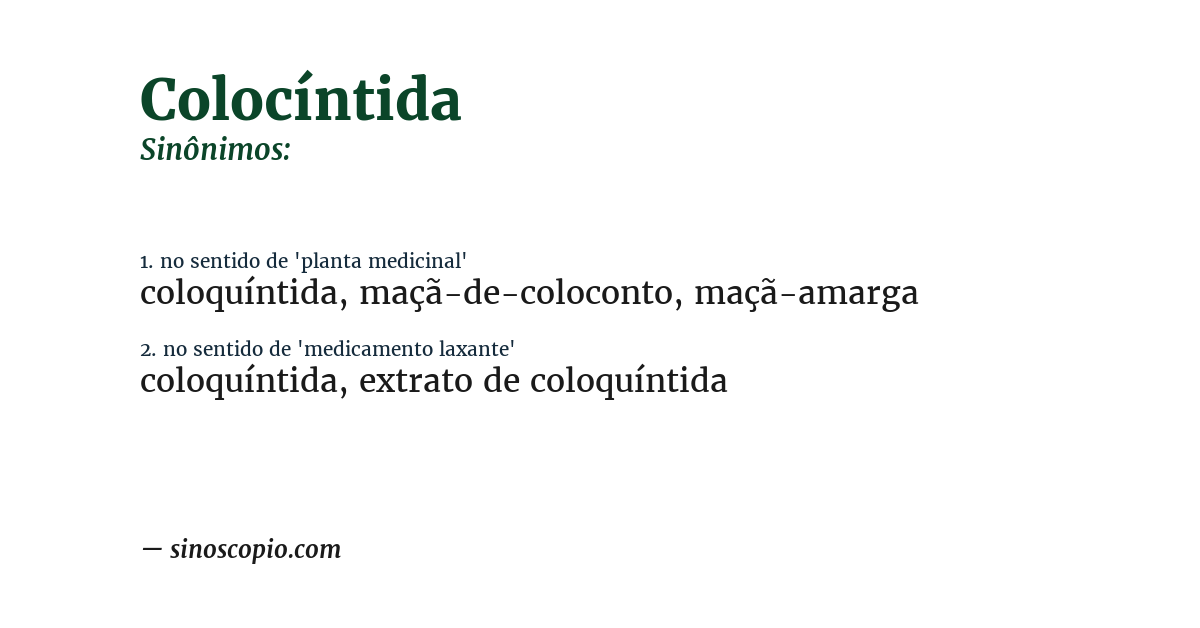 Sinônimo de colocíntida