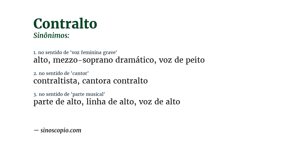Sinônimo de contralto