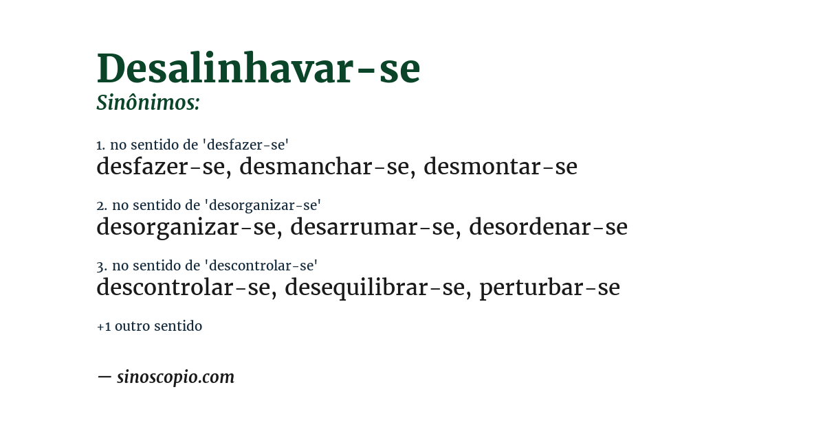 Sinônimo de desalinhavar-se