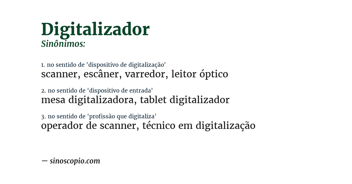 Sinônimo de digitalizador