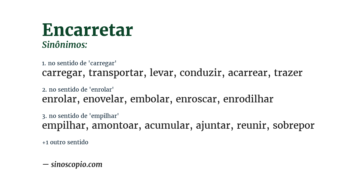 Sinônimo de encarretar