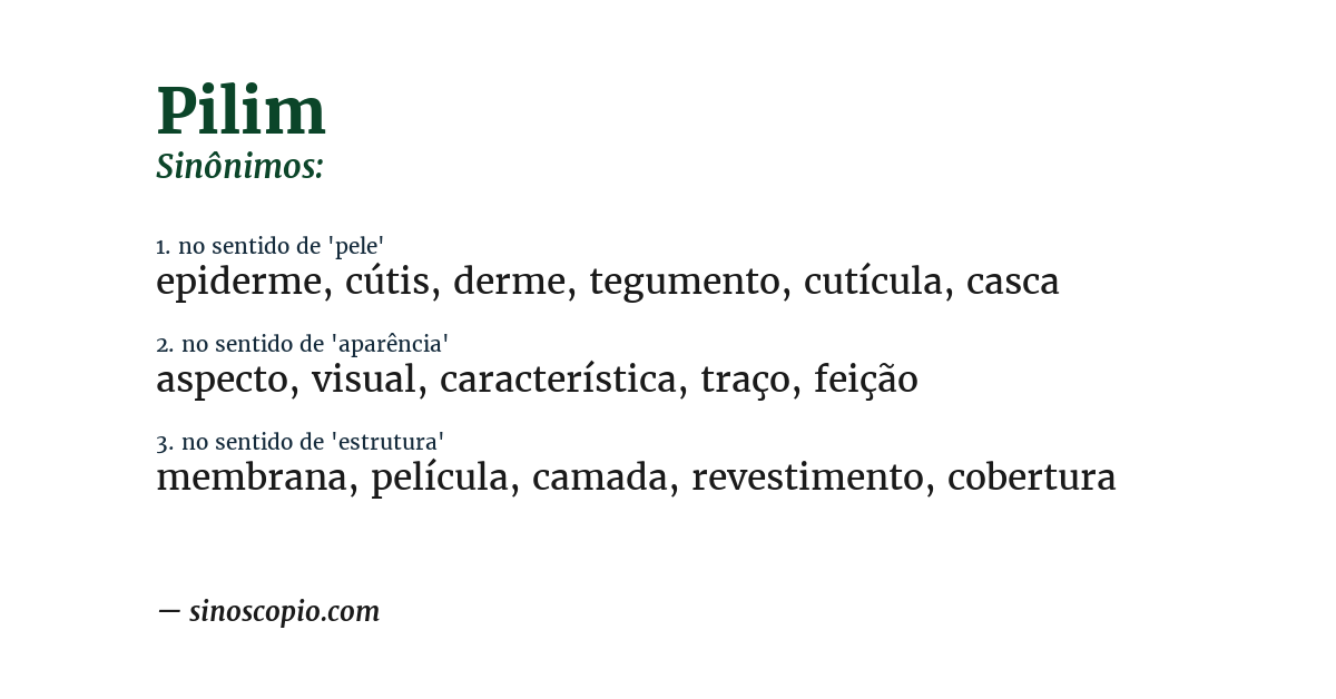 Sinônimo de pilim