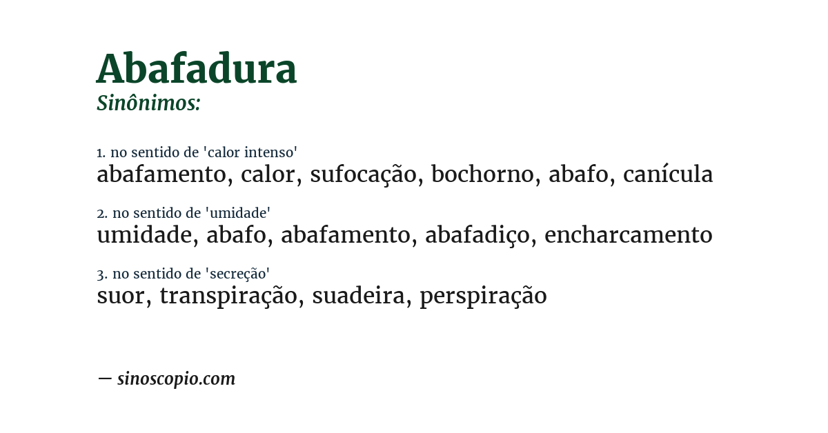 Sinônimo de abafadura