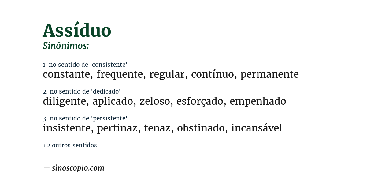 Sinônimo de assíduo