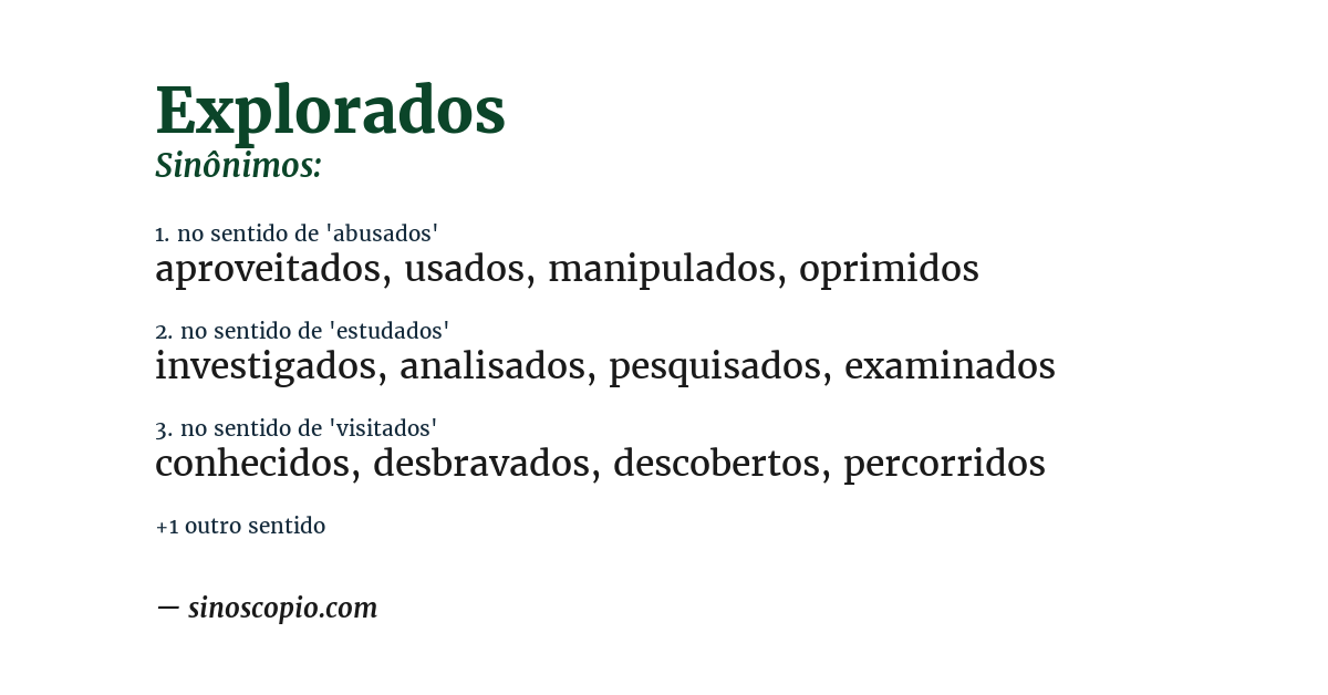 Sinônimo de explorados