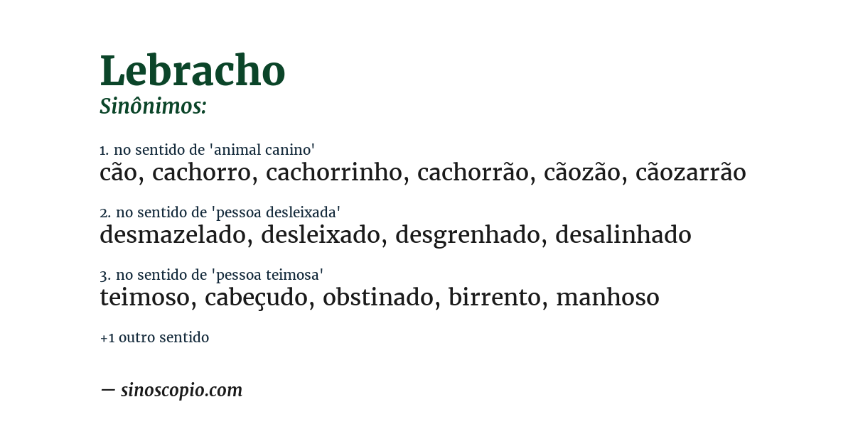 Sinônimo de lebracho