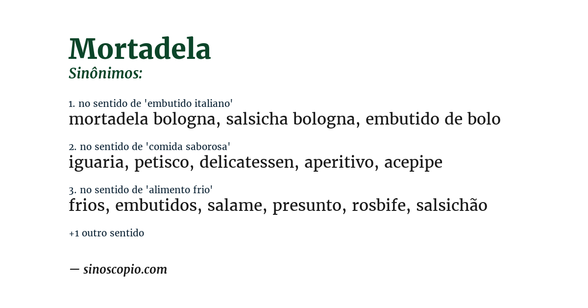 Sinônimo de mortadela