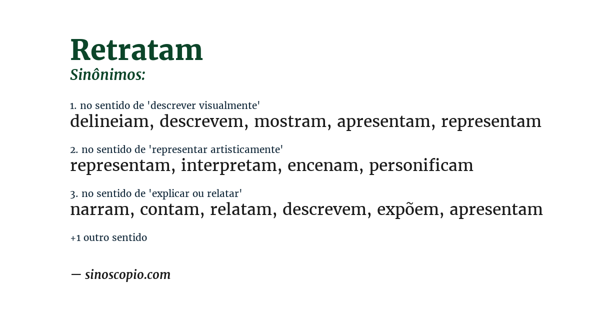 Sinônimo de retratam