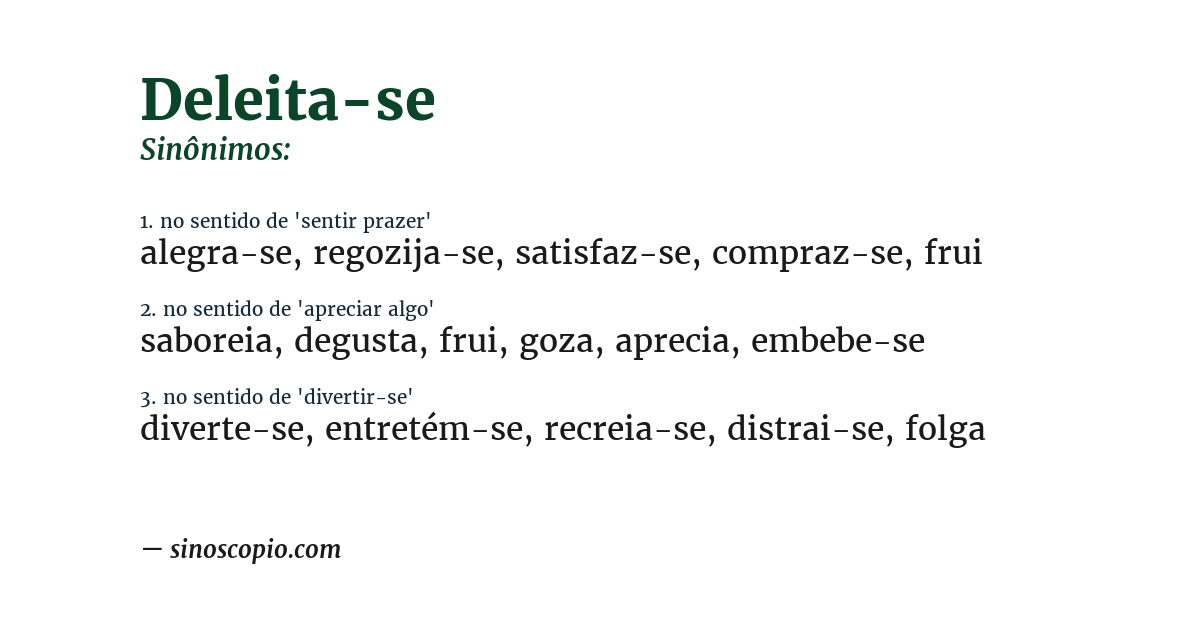 Sinônimo de deleita-se
