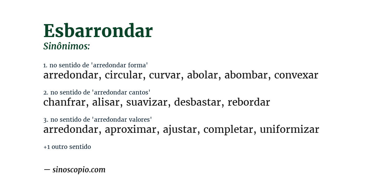 Sinônimo de esbarrondar