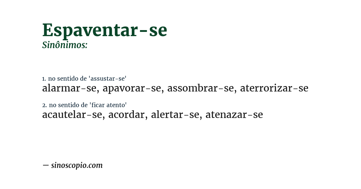 Sinônimo de espaventar-se