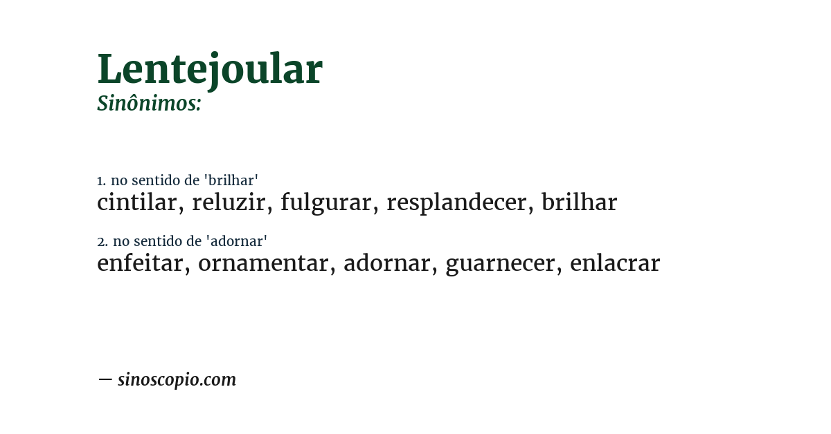 Sinônimo de lentejoular