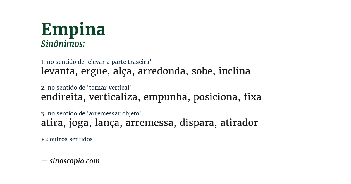 Sinônimo de empina