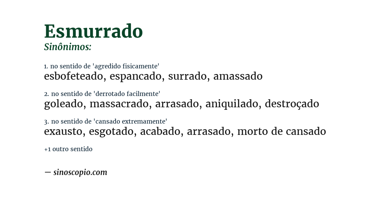 Sinônimo de esmurrado