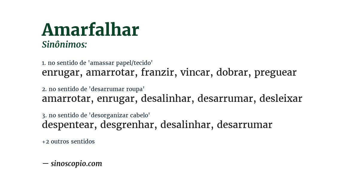 Sinônimo de amarfalhar