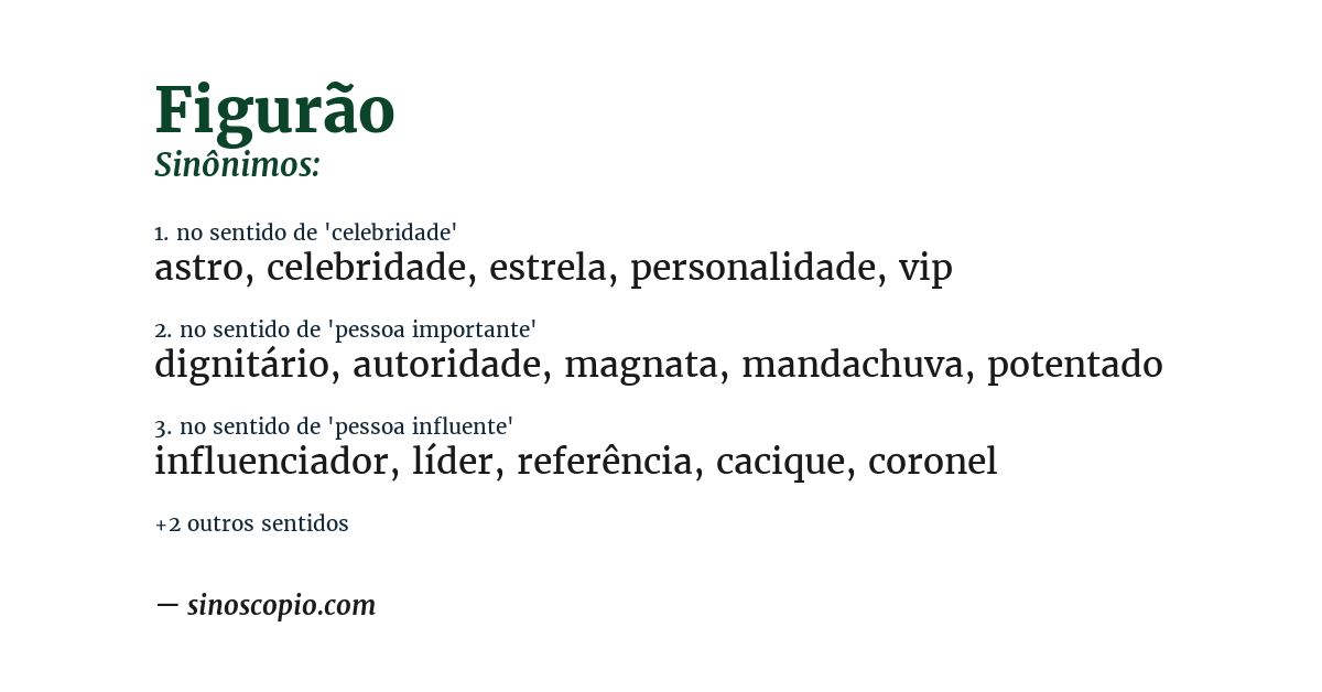 Sinônimo de figurão