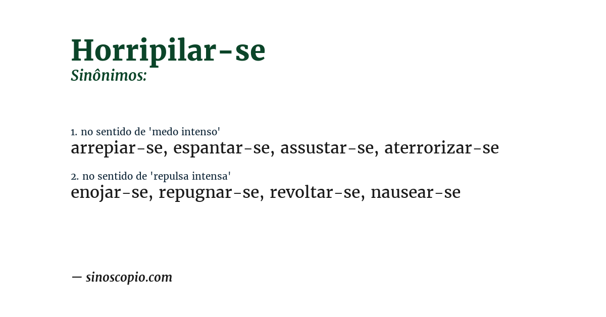 Sinônimo de horripilar-se