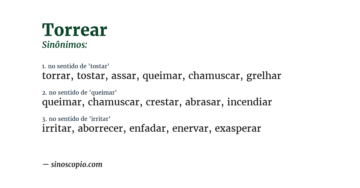 Sinônimo de torrear