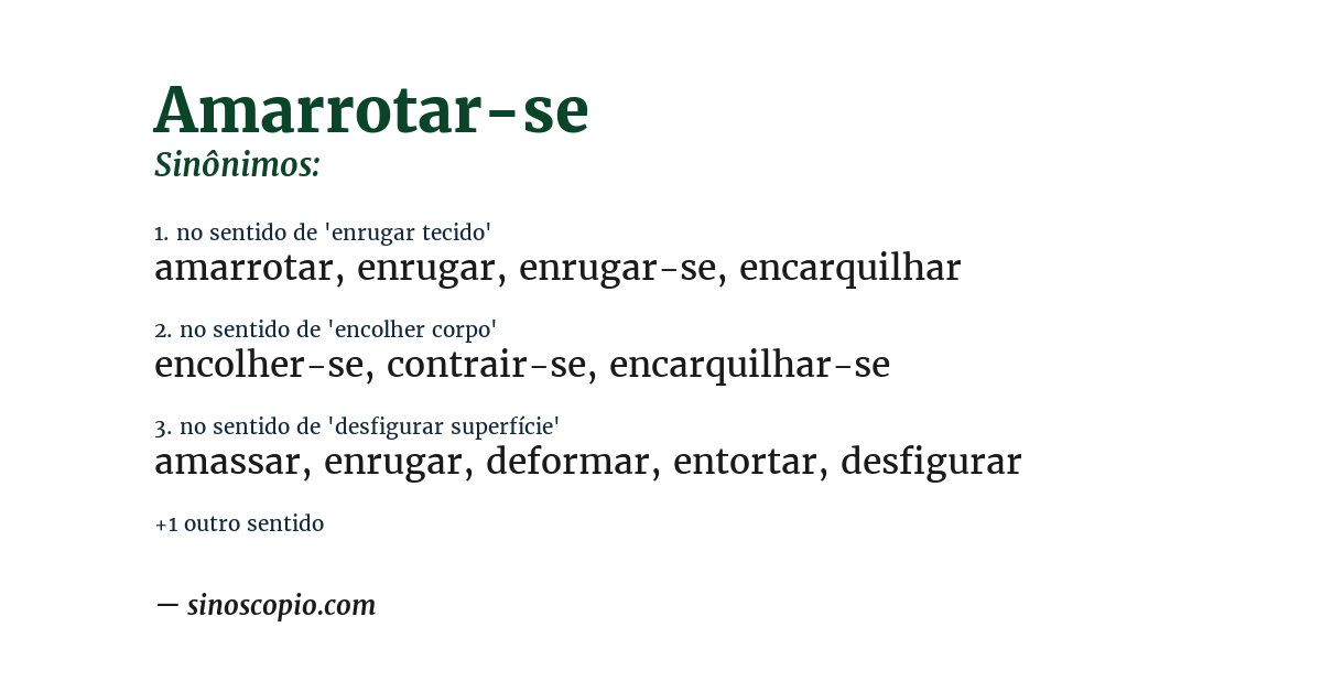 Sinônimo de amarrotar-se