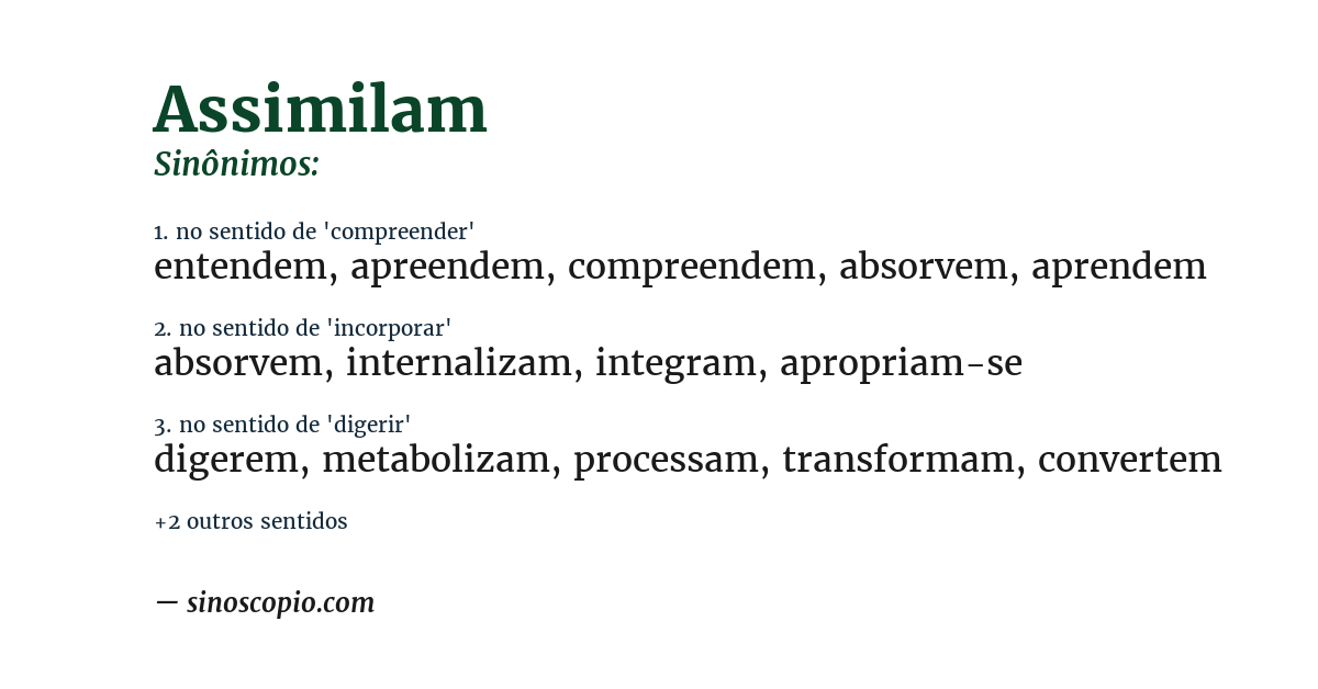 Sinônimo de assimilam