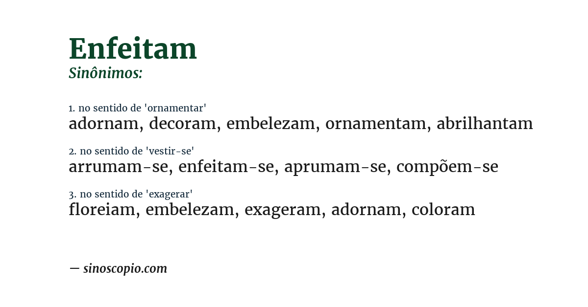 Sinônimo de enfeitam