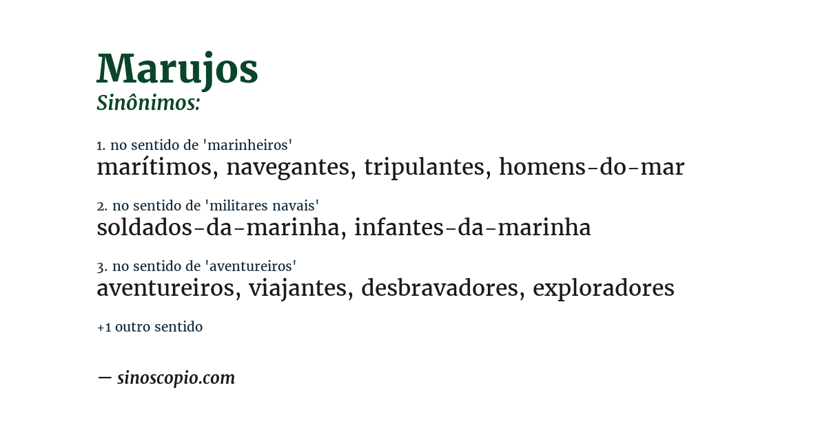 Sinônimo de marujos
