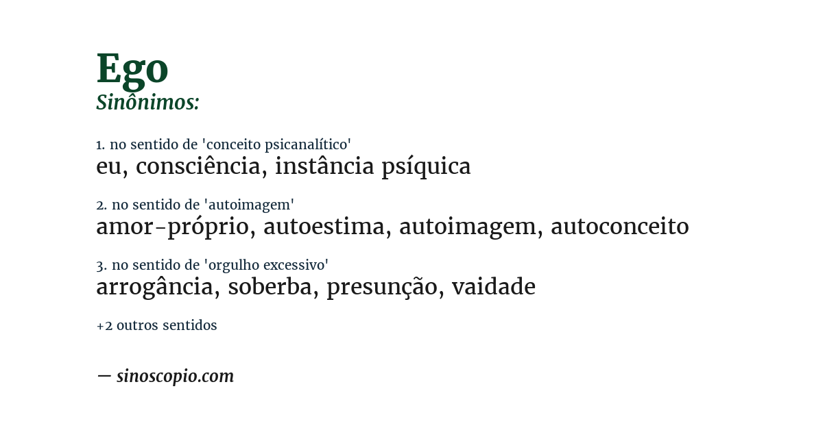 Sinônimo de ego