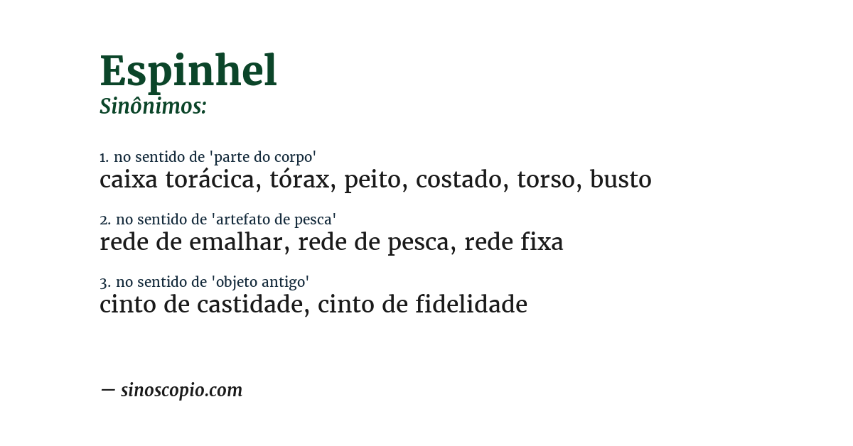 Sinônimo de espinhel